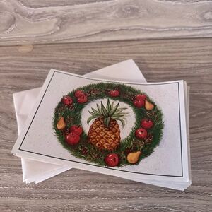 Vintage pineapple holiday cards